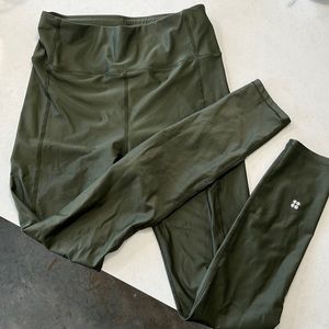 Sweaty Betty full length shiny leggings